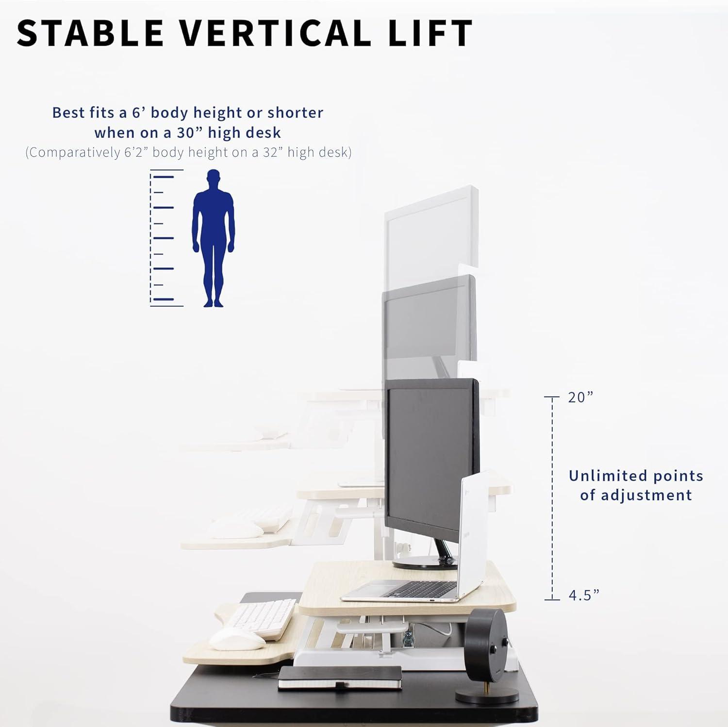 VIVO Height Adjustable Standing Desk Converter (DESK-V000K Series)
