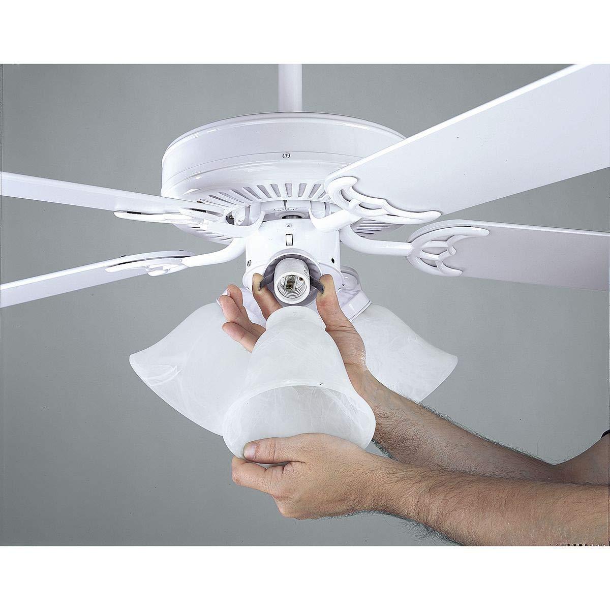 P2501-30-Progress Lighting-AirPro - Wide - Ceiling Fan in Transitional style - 52 Inches wide by 13.5 Inches high-White/Washed Oak Finish