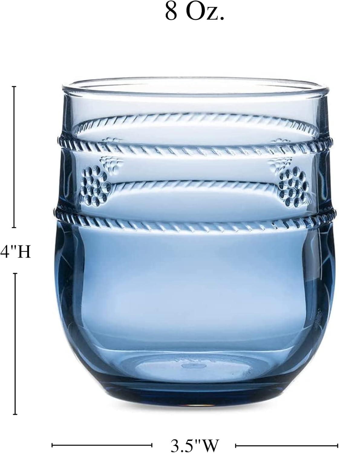 Isabella Blue Acrylic Embossed 12 oz Tumbler