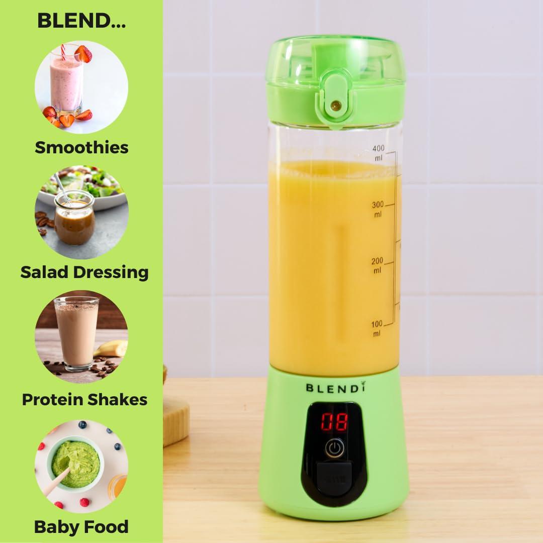 BLENDi Lite Blender Green: Personal Blender, 17oz Capacity, 70W, Stainless Steel & Plastic, Hand Wash, 1 Speed