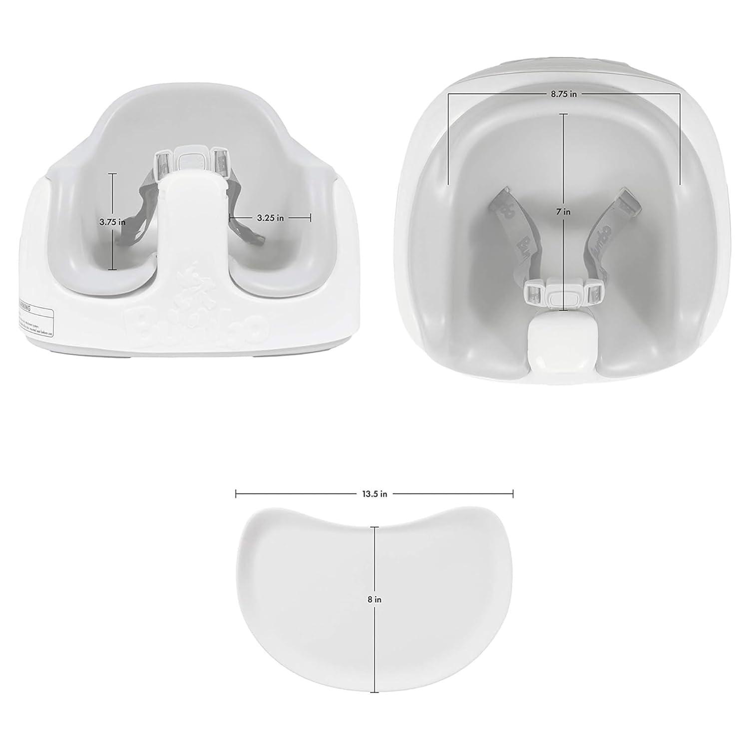Bumbo Baby Infant Toddler Soft Foam Multi Seat with Removable Tray and Safety Buckle Straps for Kids' 6-36m - Cool Gray