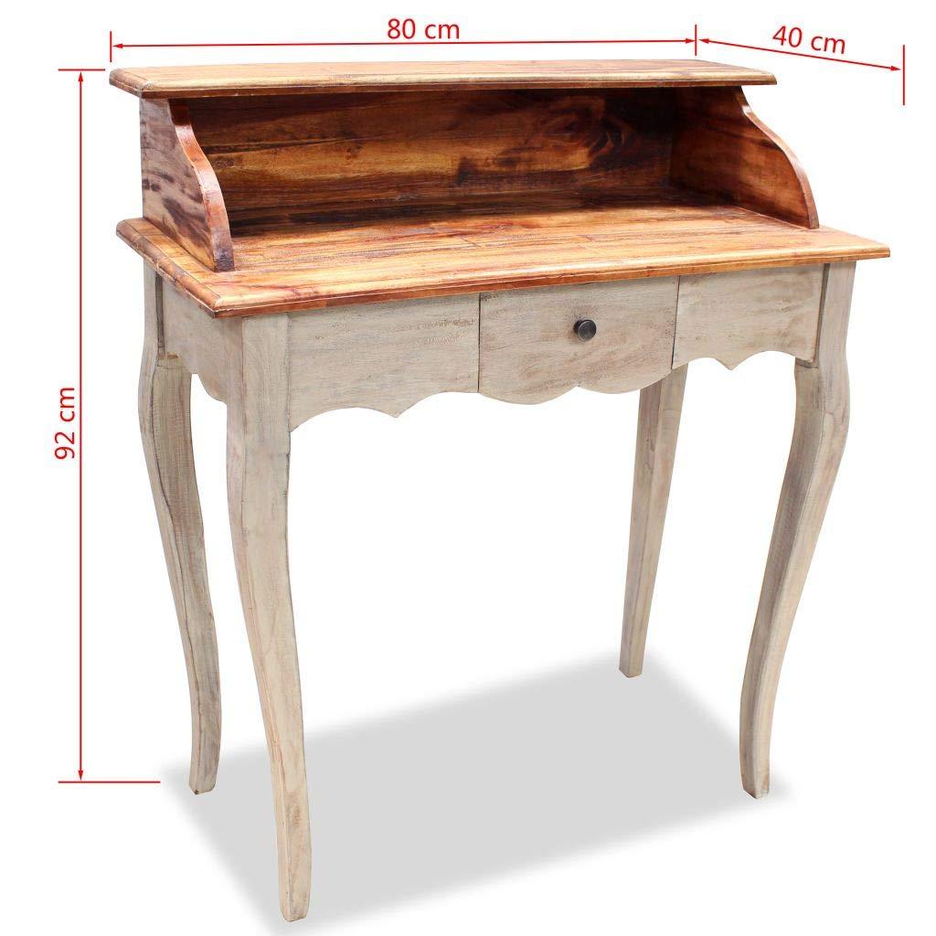 Andoer Writing Desk Solid Reclaimed Wood 31.5"x15.7"x36.2"
