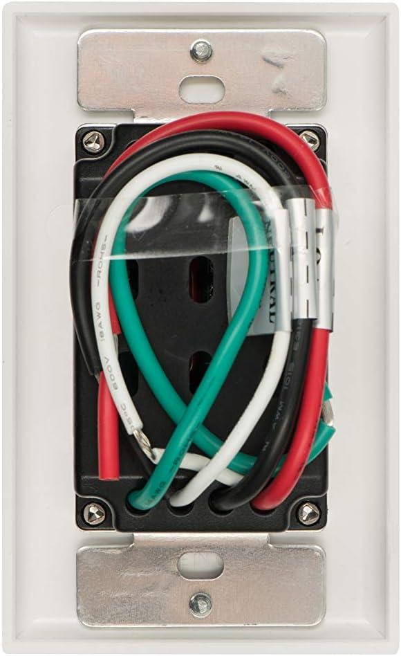 5-Minute to 4-Hour Indoor in-Wall Countdown Digital Lighting and Appliance Timer, White