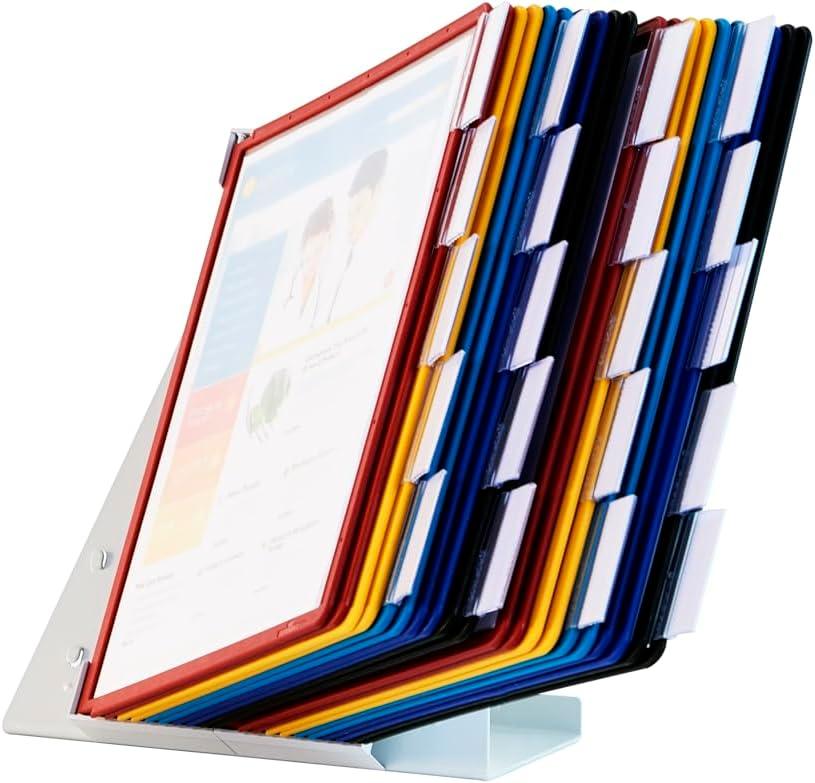 Durable® ario Reference Desktop System, 20 Panels, Assorted Borders And Panels