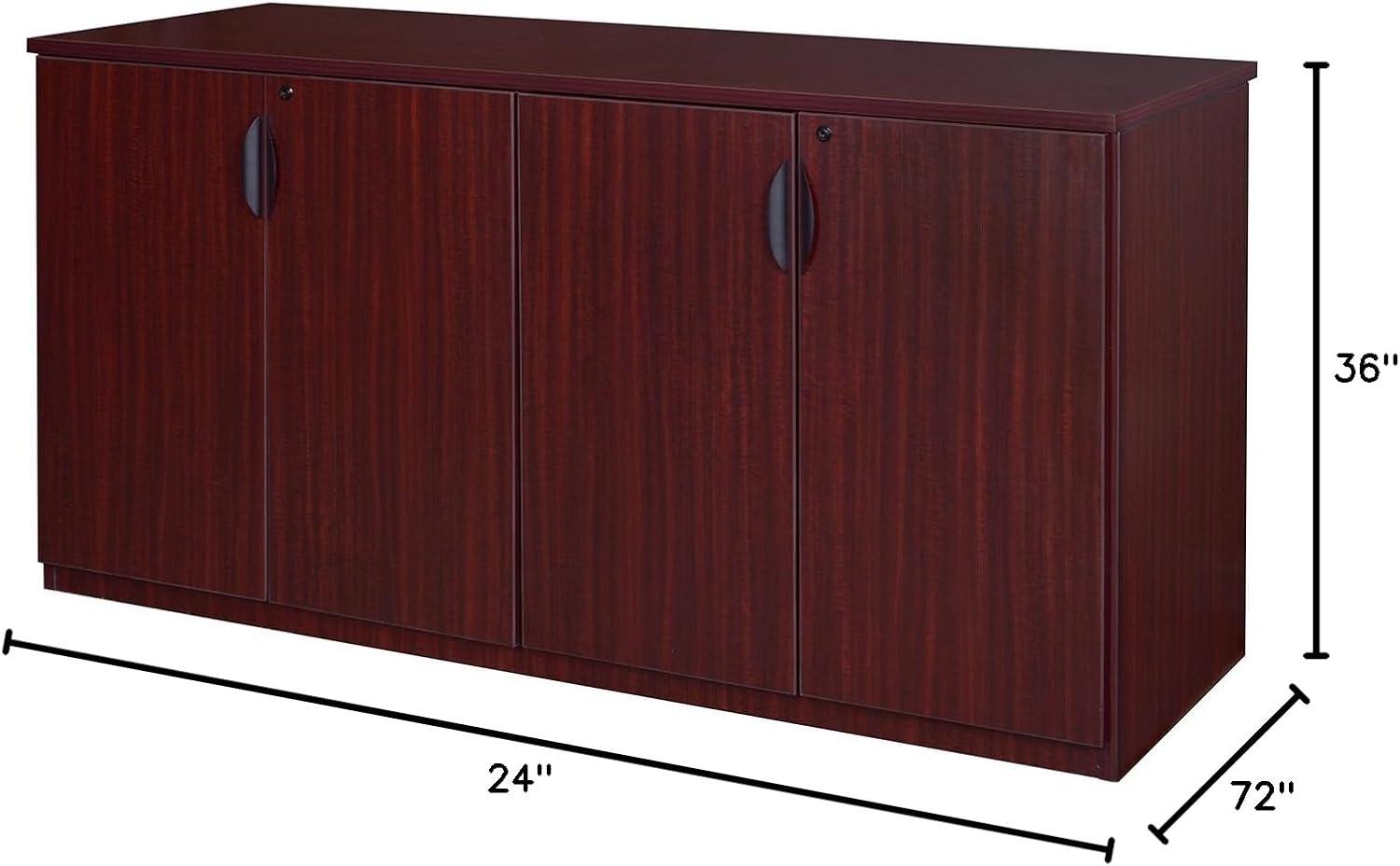 Regency Legacy 72 in. Office Storage Cabinet Buffet- Mahogany