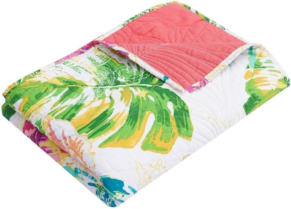 Tropics Leaves Quilted Throw