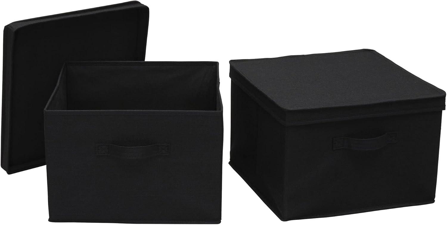 Household Essentials Household Essentials Wide Storage Box Fabric Bin (Set of 2)