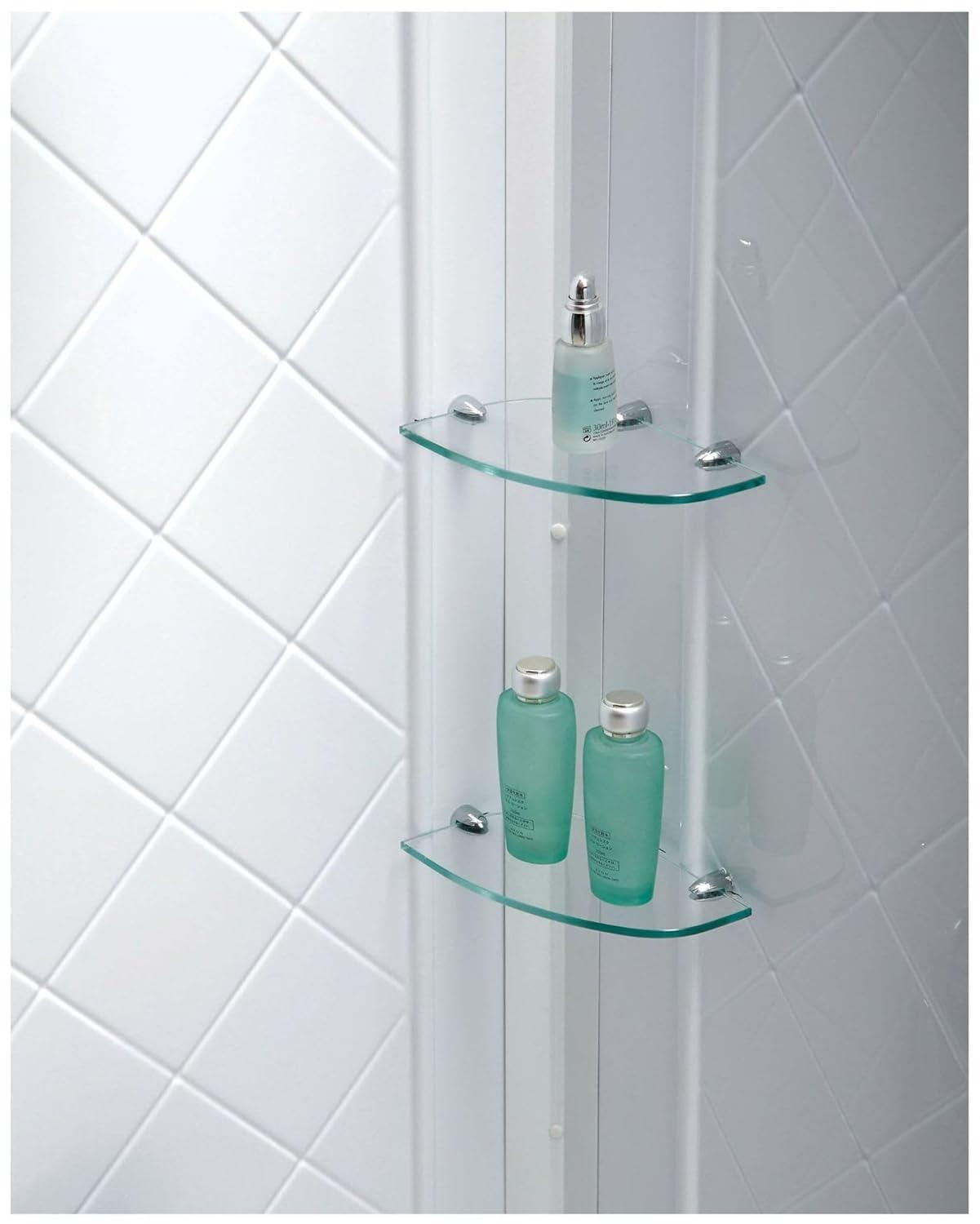 Prime 33" W x 33" D x 76.75" H Round Sliding Shower Enclosure with Base Included