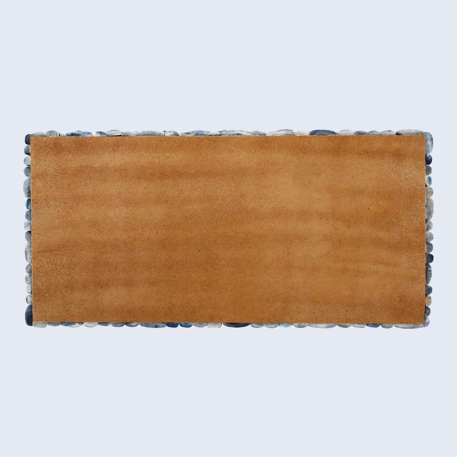 Handicrafts Home Decorative Box - Handmade Jewelry Organizer Box with Lid - Keepsake Box for Home Decor, Jewelry, Accessories, Collectibles - Modern Wooden Storage Box - Ocean, 8X6X1.5 inch