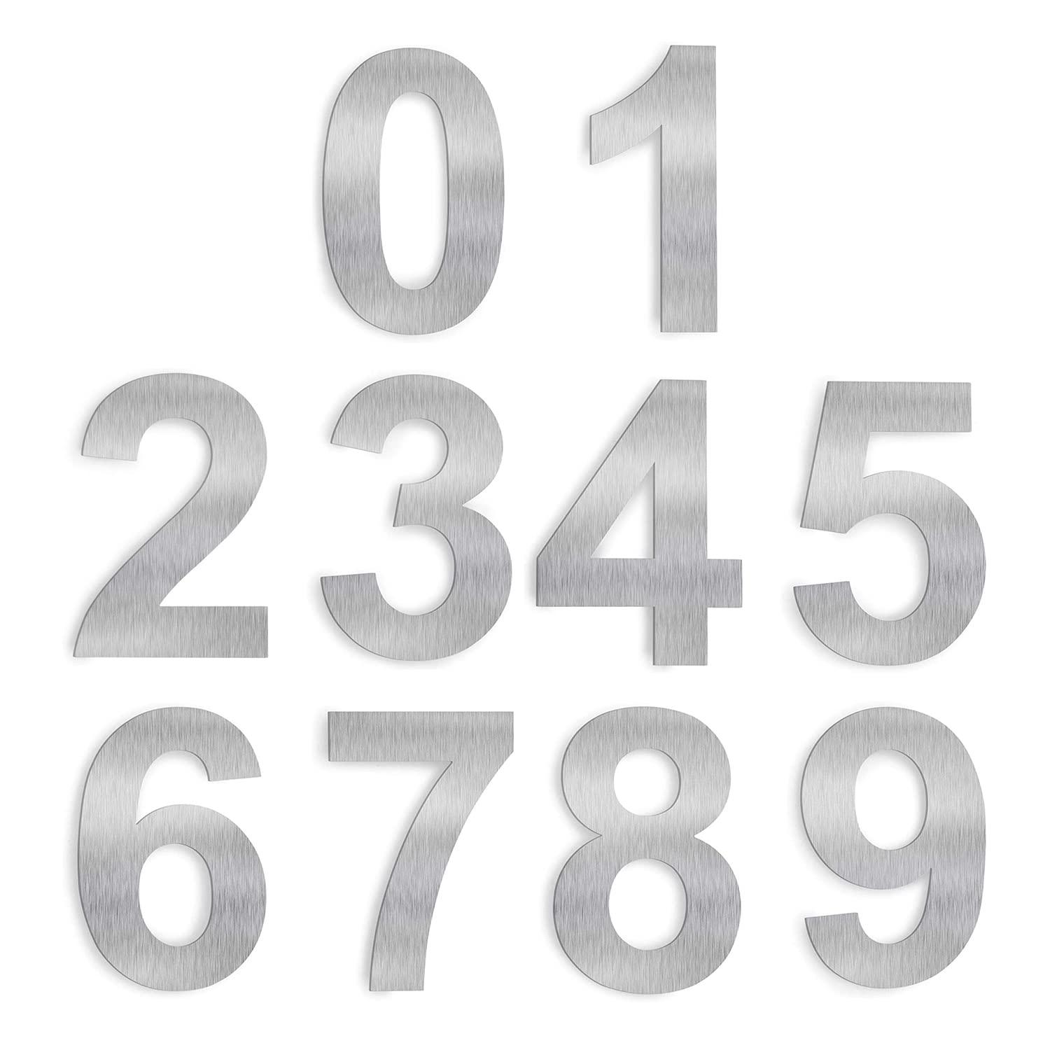 Barton Barton 6-Inch Floating Mount Steel House Number for Address Sign (Black)