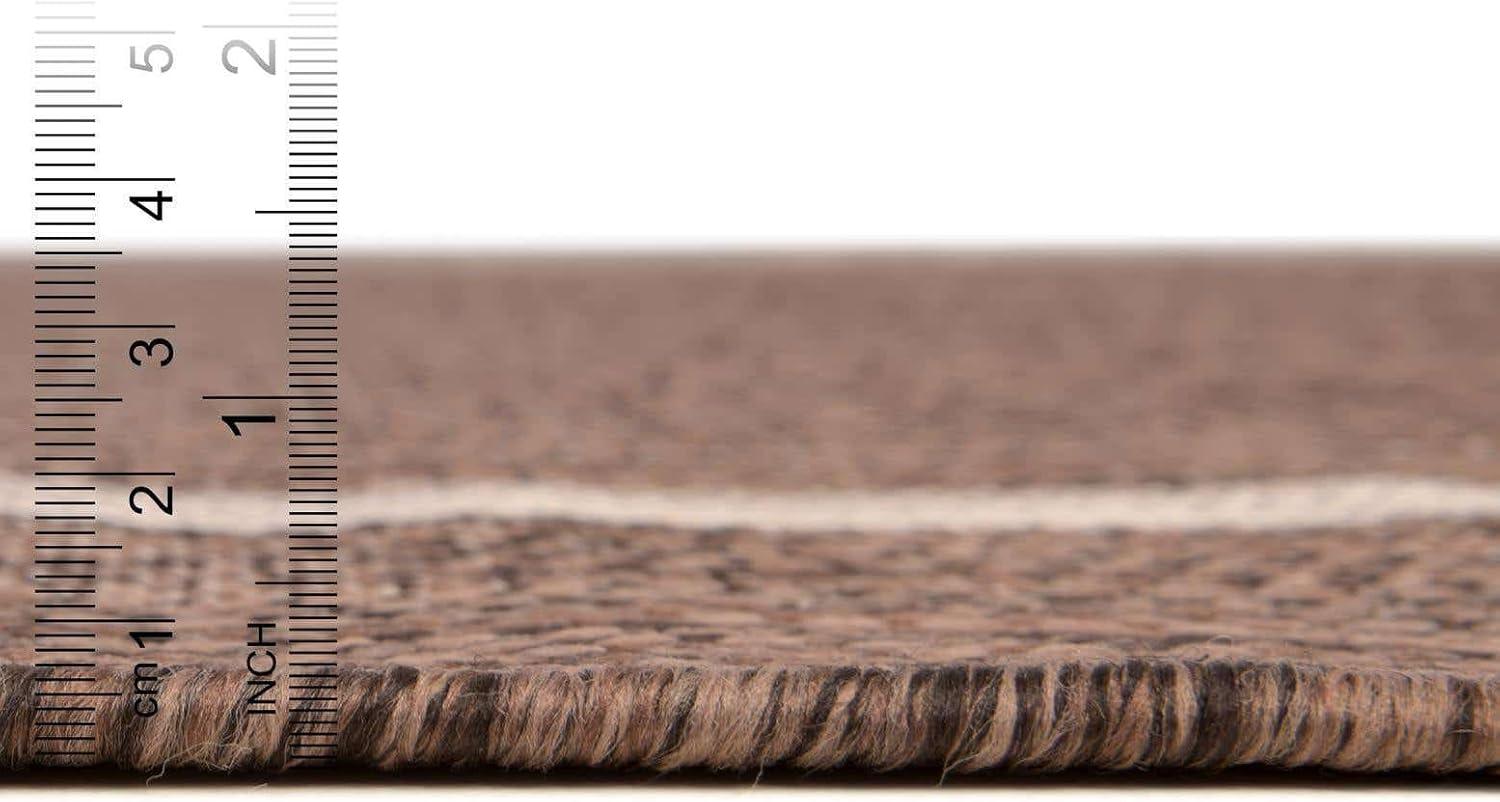 Unique Loom Outdoor Border Soft Border Border Woven Area Rug