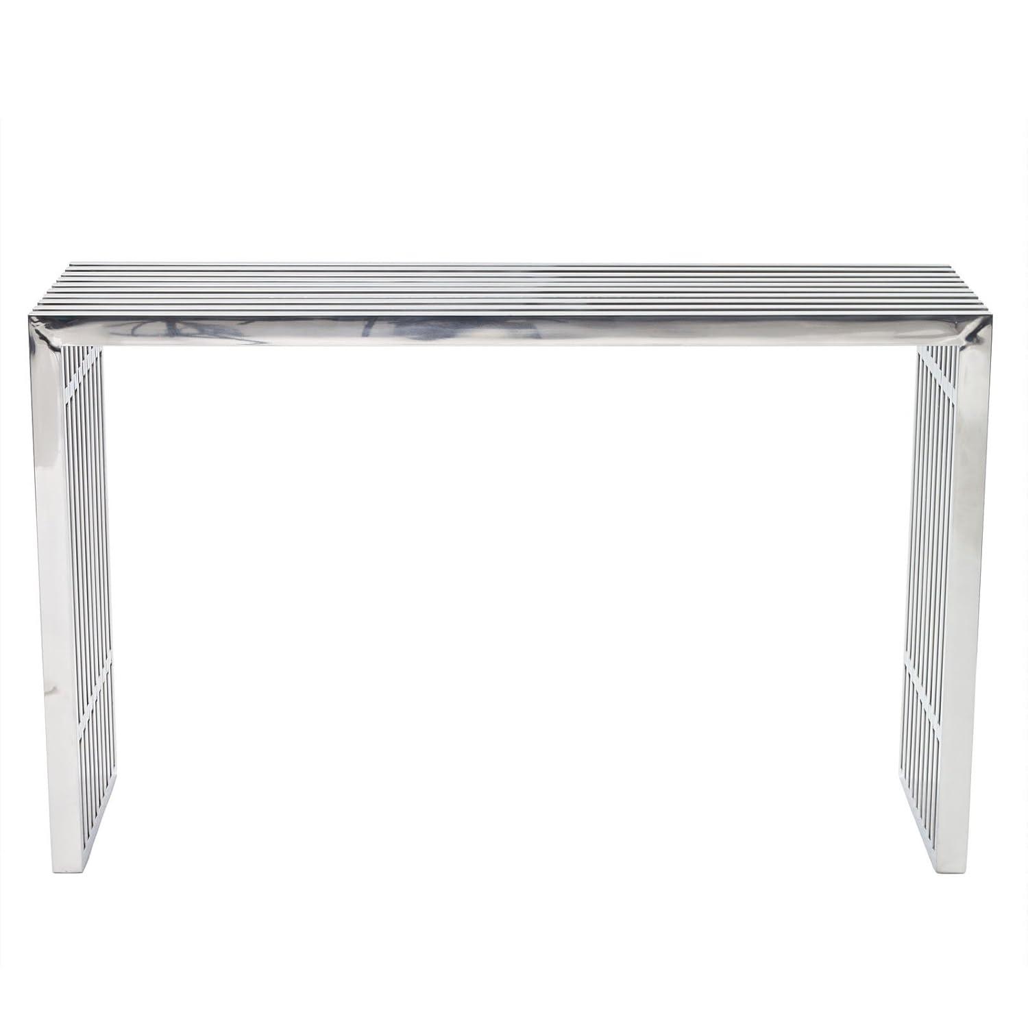 Modway Stainless Steel Modern Gridiron Console Table by Modway