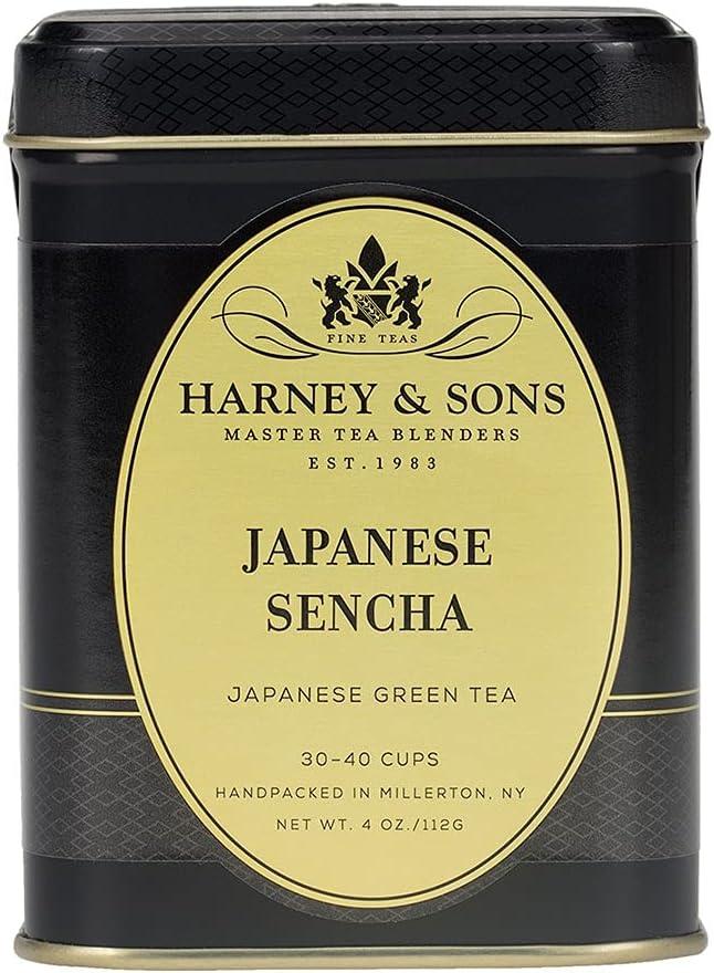 Harney & Sons Japanese Sencha Loose Leaf Green Tea, 4 oz Tin