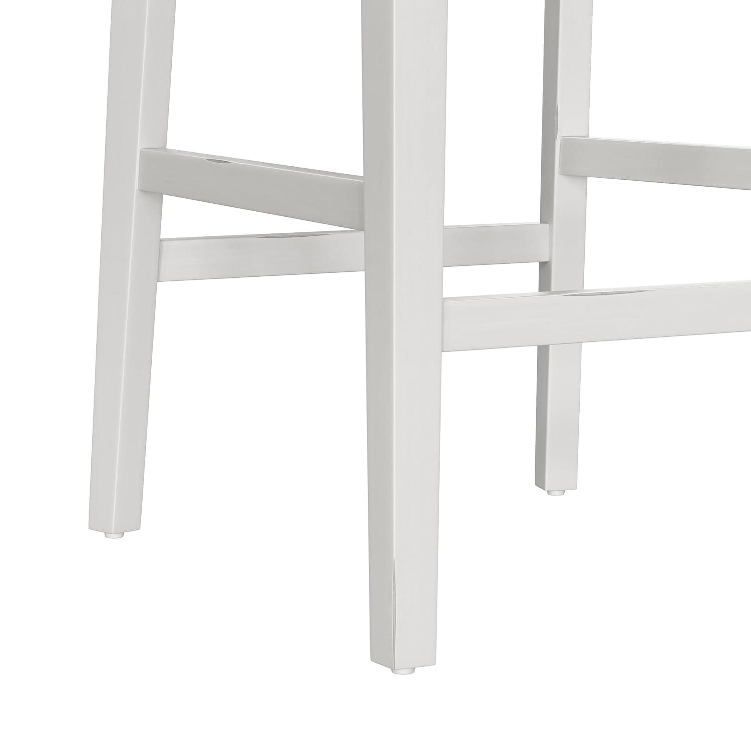 Clarion Wood and Upholstered Panel Back Counter Height Stool Sea White - Hillsdale Furniture