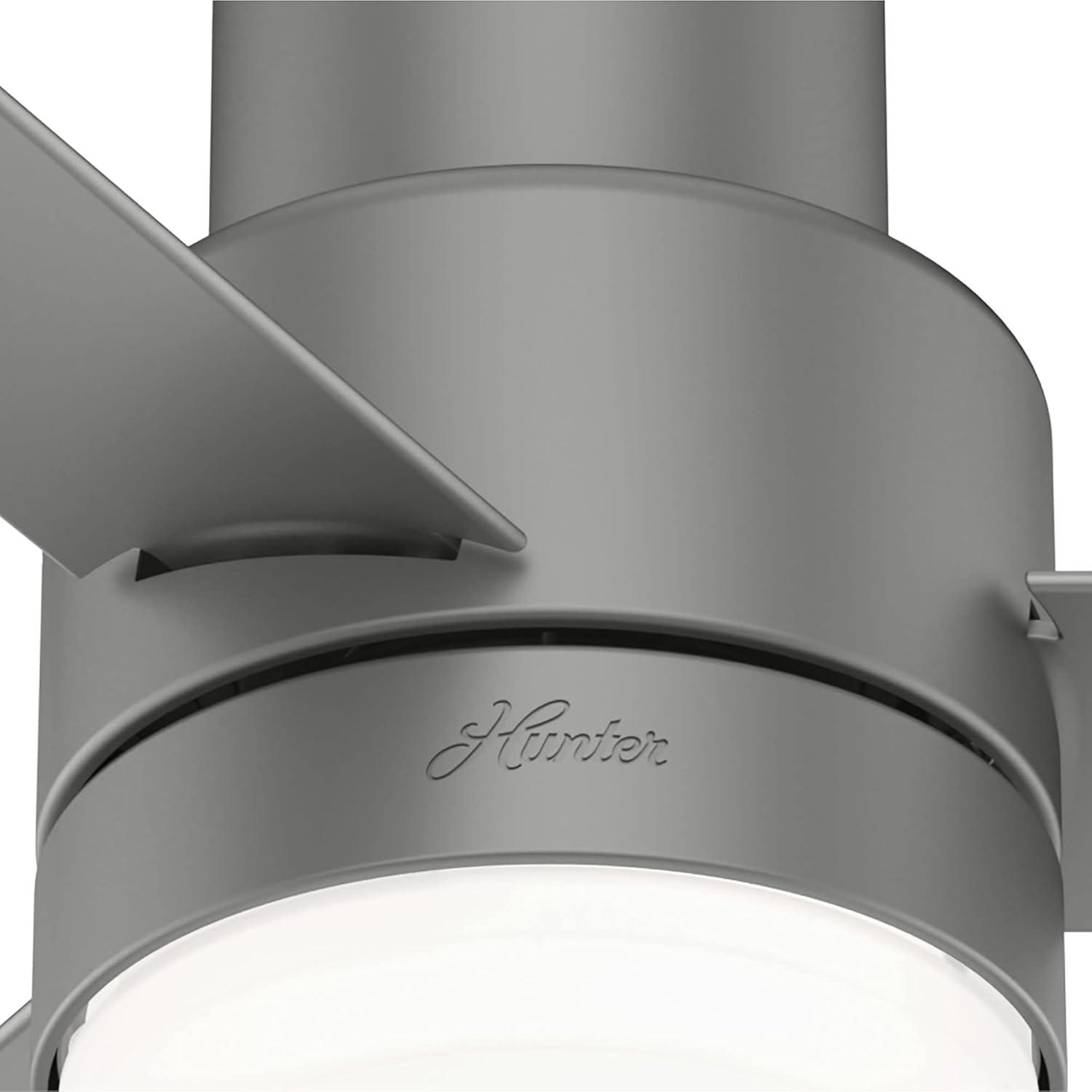 Hunter Fan 44" Gilmour 3 - Blade Outdoor Flush Mount Ceiling Fan with Remote Control and Light Kit Included
