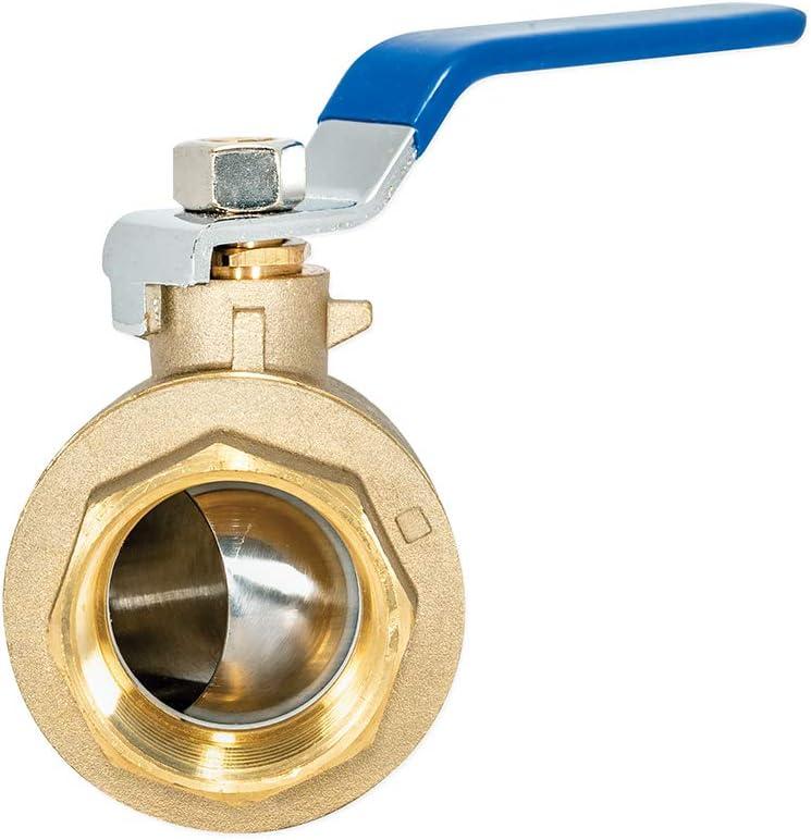 Eastman 20053LF Válvula de Bola de Puerto Completo de Alta Resistencia, IPS de 1-1/2 Pulgadas, Latón