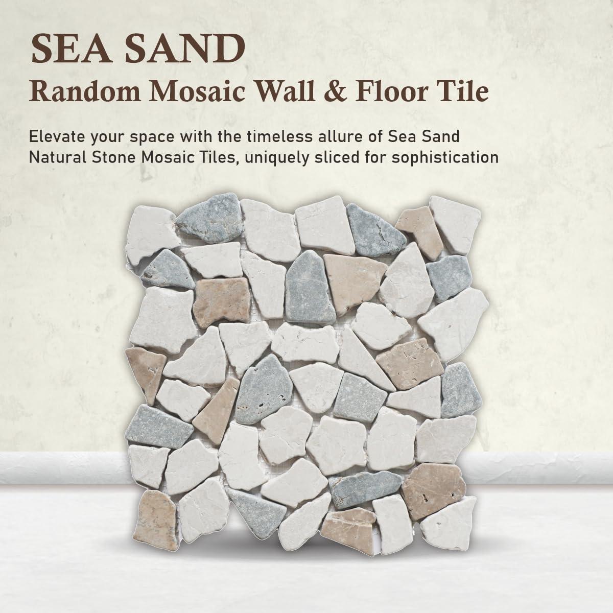 Montana 11.4" x 11.4" Natural Stone Random Mosaic Wall & Floor Tile