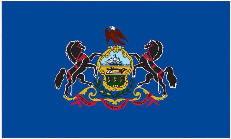 3-Foot 5-Foot Nylon Pennsylvania State Flag, Have pride in Pennsylvania; hang your state flag from your in-ground pole or house By Valley Forge Flag