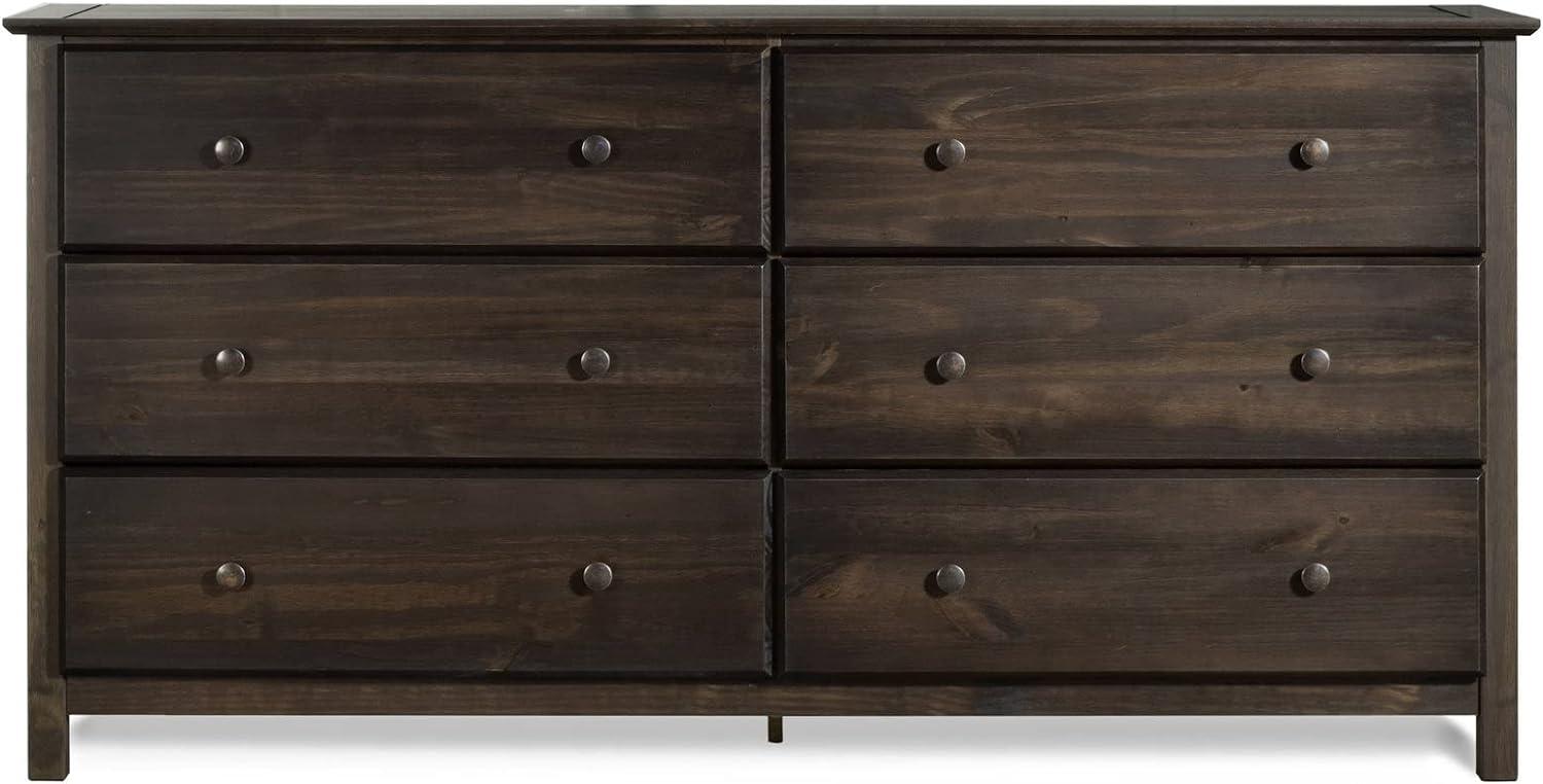 Espresso Mission-Style Double Dresser with Deep Drawers