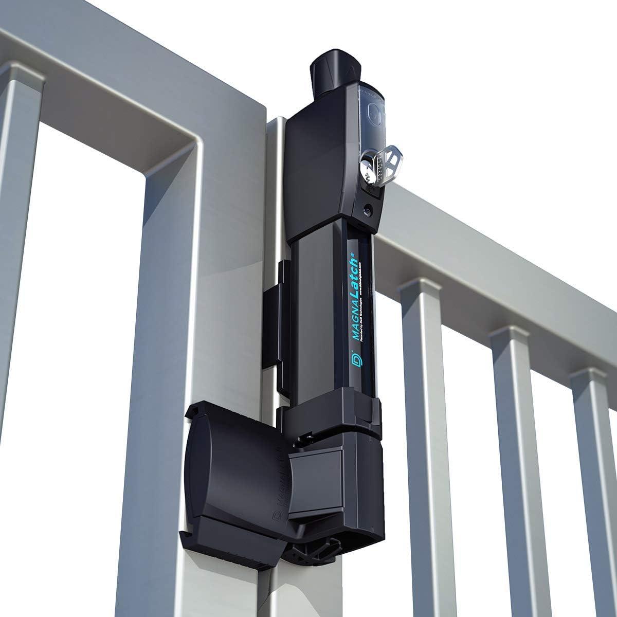 National Hardware Pool Safety Magna Latch Gate Latch N346-212, Vertical Pull Child Proof Gate Latch for Pool Gates or Fence Latches, Black