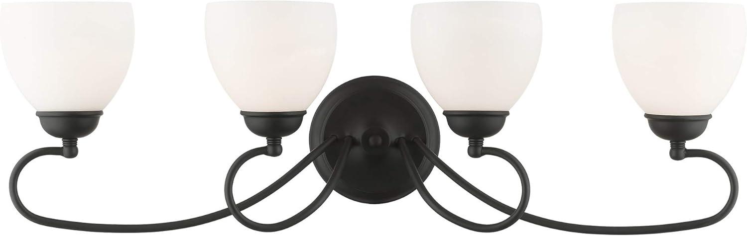 Livex Lighting Brookside 4 - Light Vanity in  Black