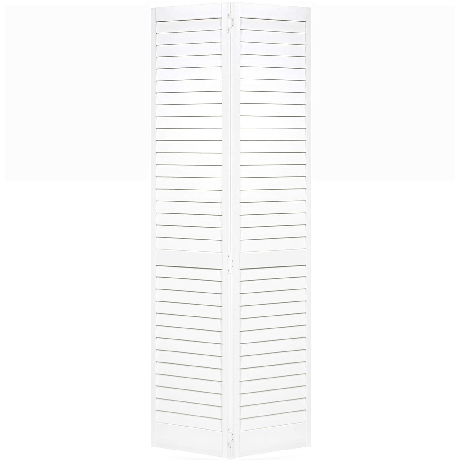 Kimberly Bay Louvered Wood Painted Plantation Bi-Fold Door