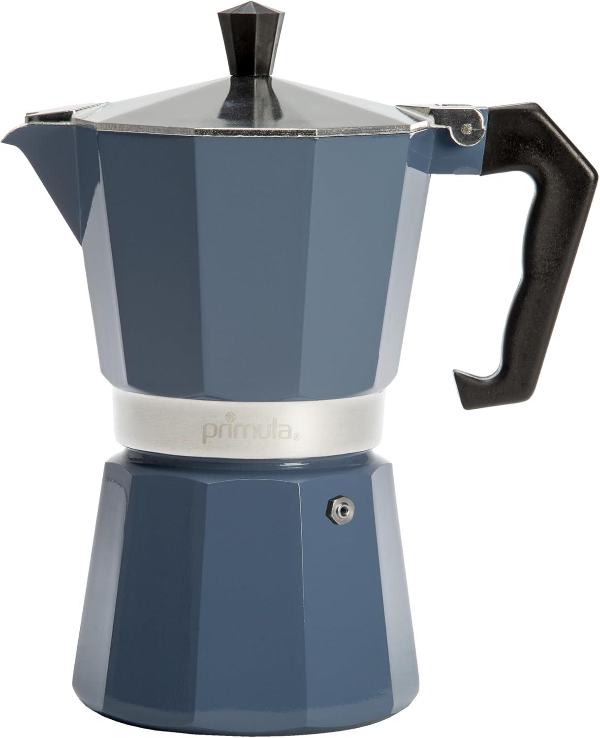 Blue Aluminum Classic Stovetop Espresso Maker, 6 Cups