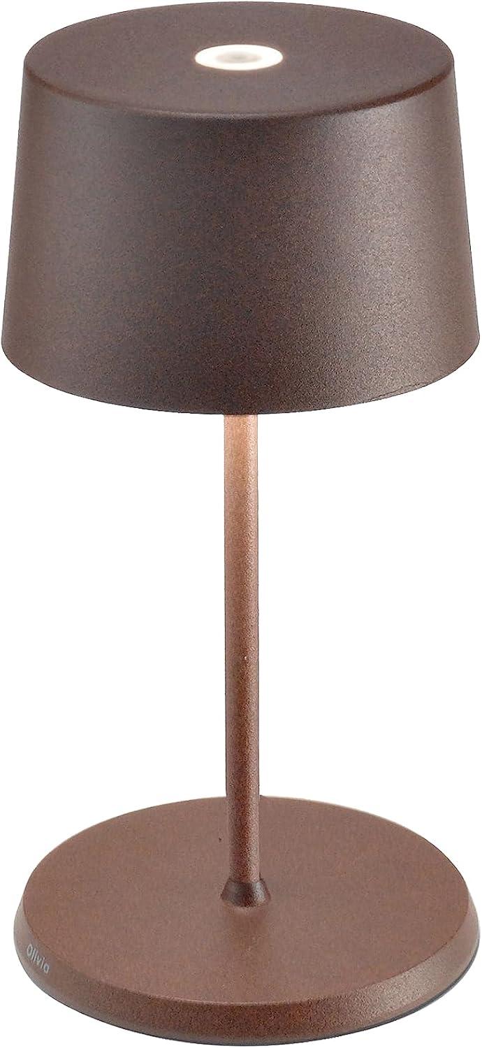 Rust Cordless Touch Control Mini Table Lamp