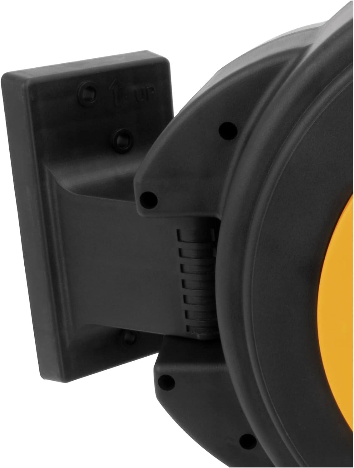 DEWALT 3/8" x 50' Black and Yellow Enclosed Hose Reel