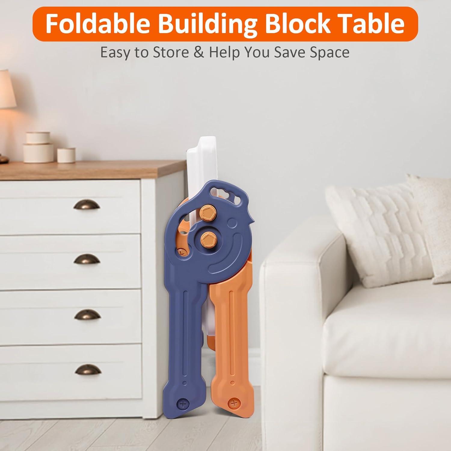 Easel for Kids, Toddler Easel with Building Block Table, Kids Standing Art Easel with Painting Accessories