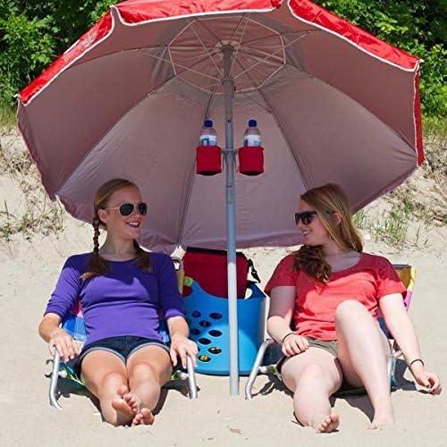 Red Adjustable Portable Sun Shade Beach Umbrella