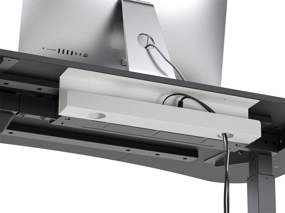 Monoprice Under Desk Cable Tray - Steel With Power Supply and Wire Management - Workstream Collection