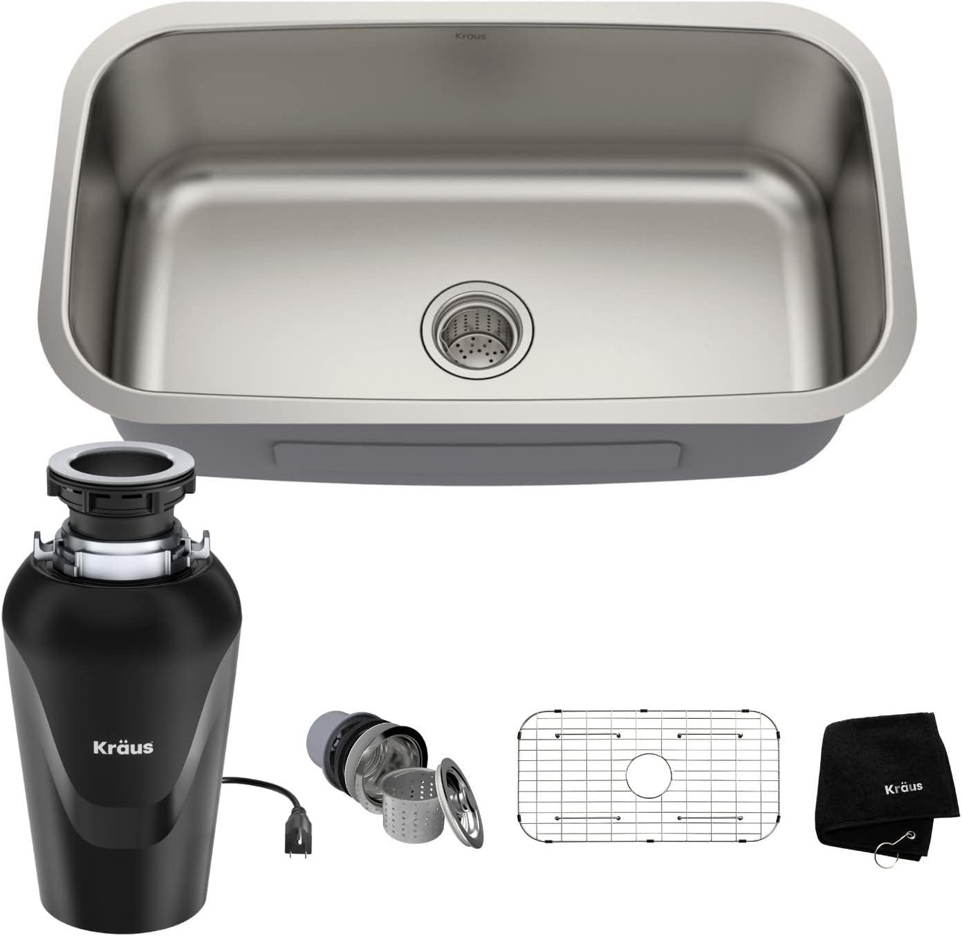 Premier 31.5-inch Stainless Steel Undermount Single Bowl Kitchen Sink