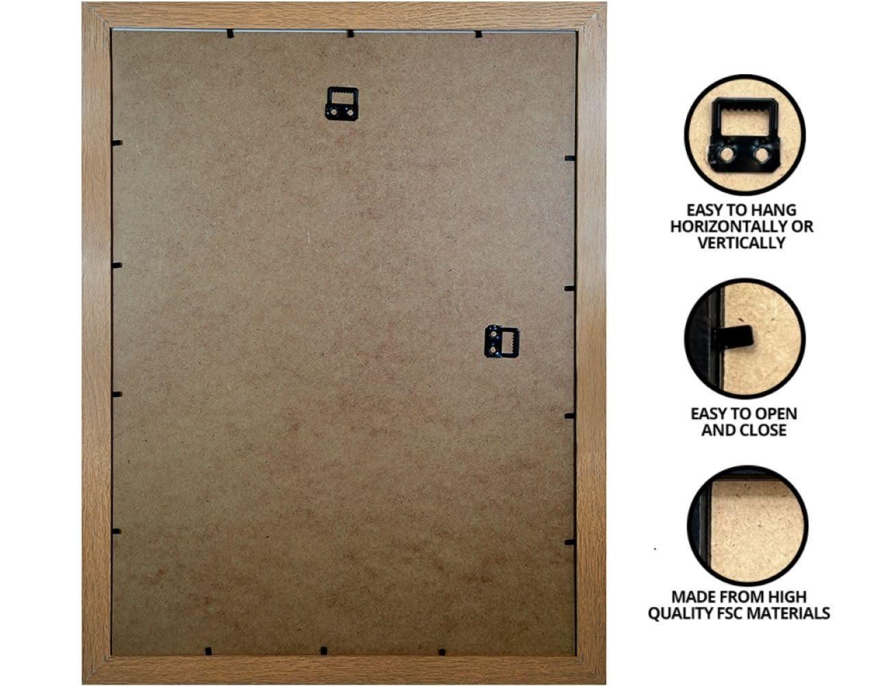 Gb Eye 20.5" X 15" Frame Set Of 2, Fsc Oak Wooden Poster Frame