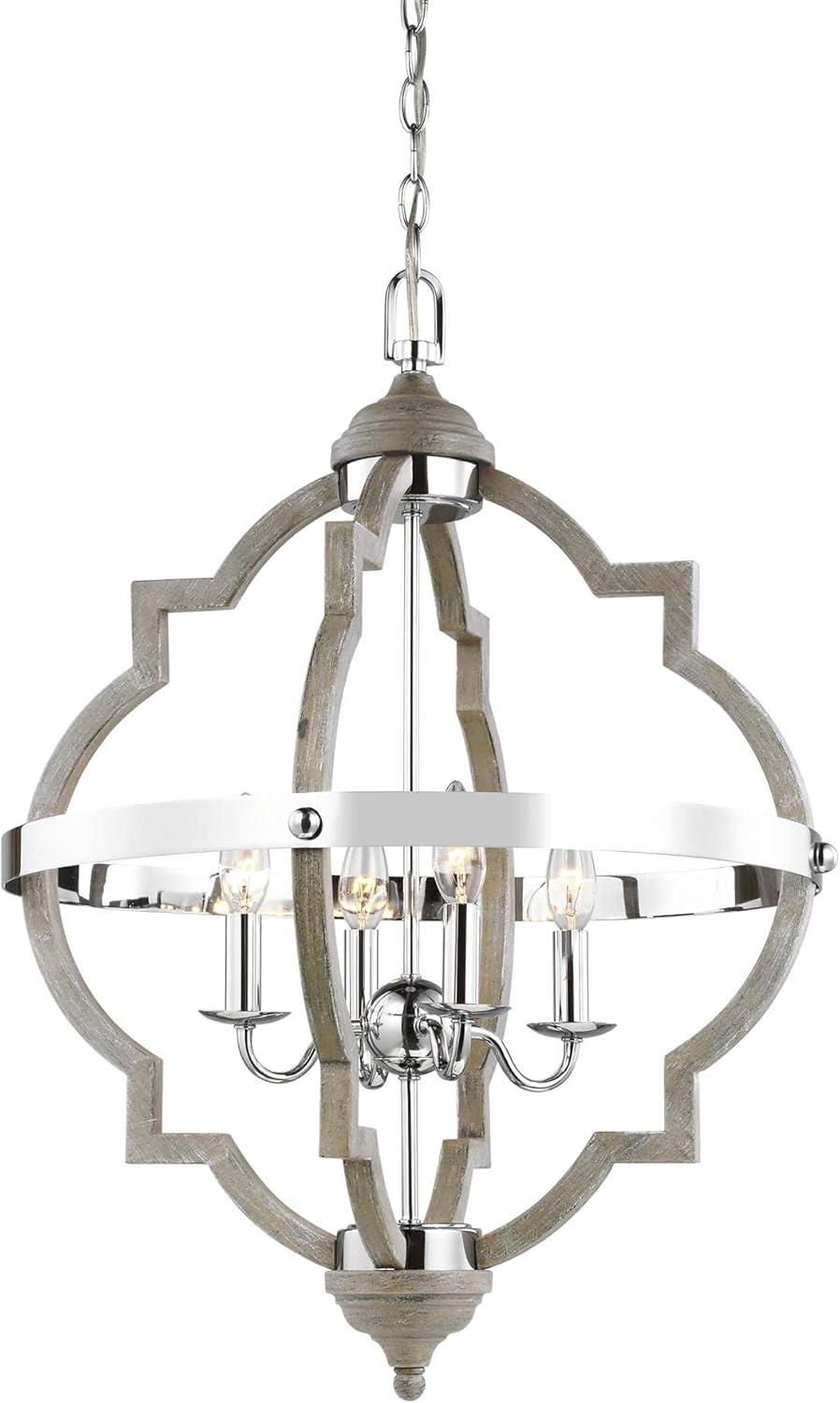 Stardust Chrome Quatrefoil 4-Light Incandescent Pendant