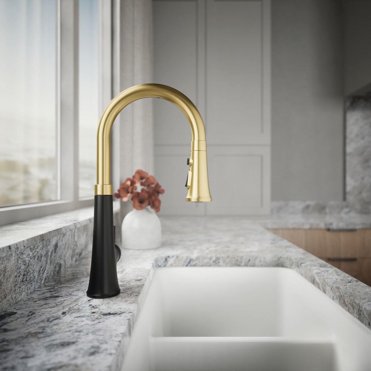 Tone Touchless Pull-Down Kitchen Sink Faucet with Three-Function Sprayhead