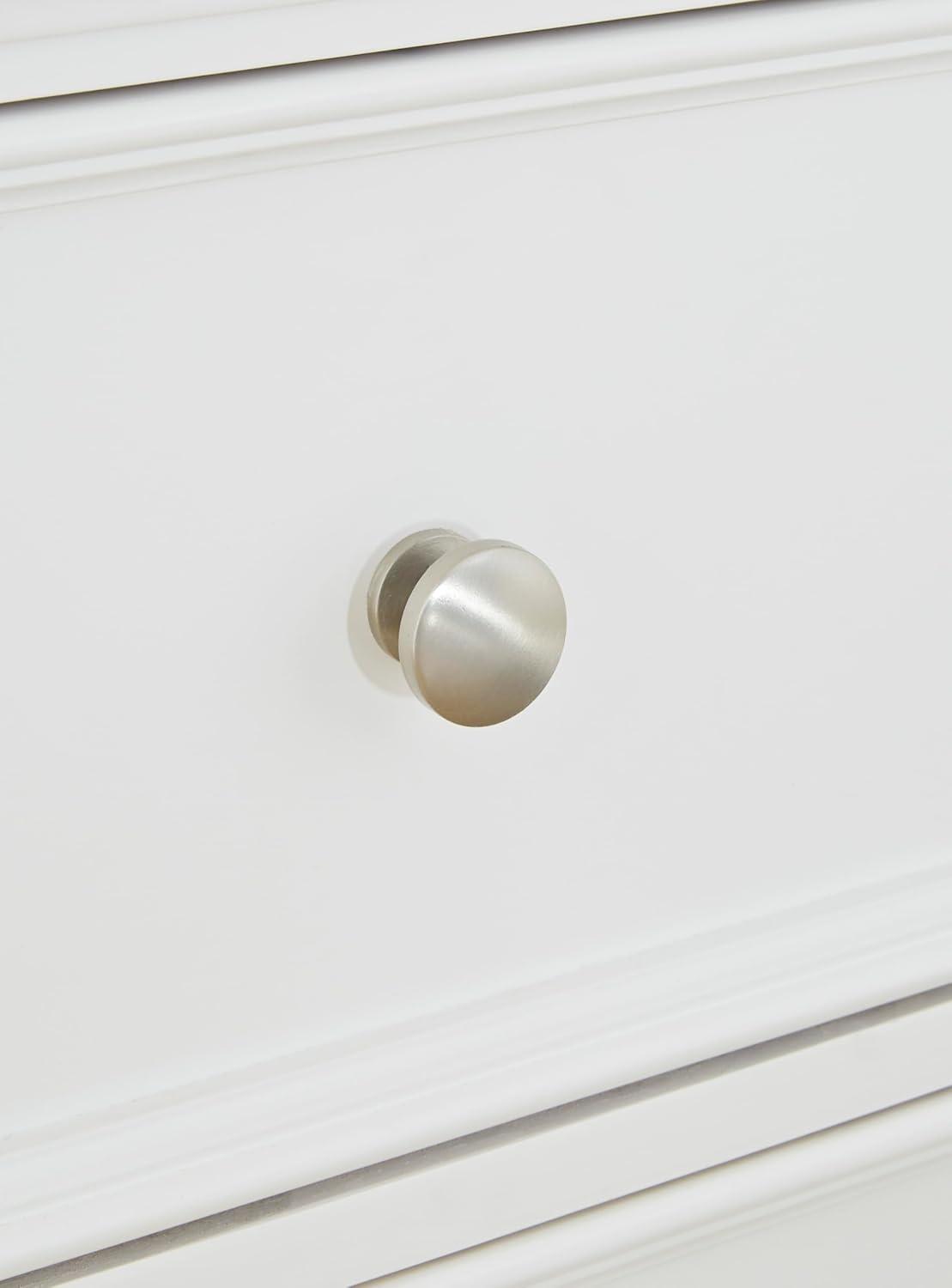 White Transitional 7-Drawer Dresser with Mirror