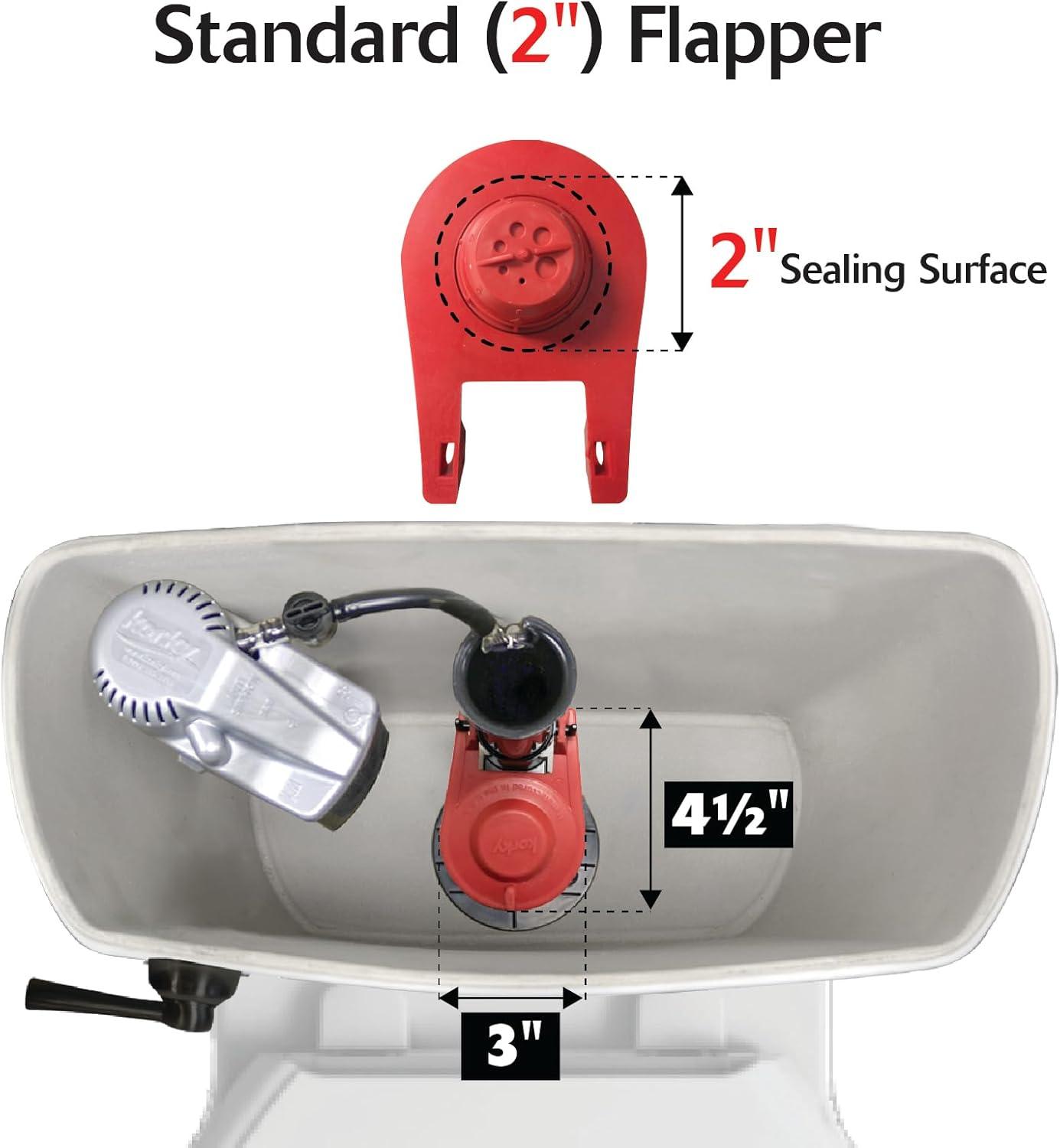 1 pc Korky Flapper and Chain Red Rubber For Universal