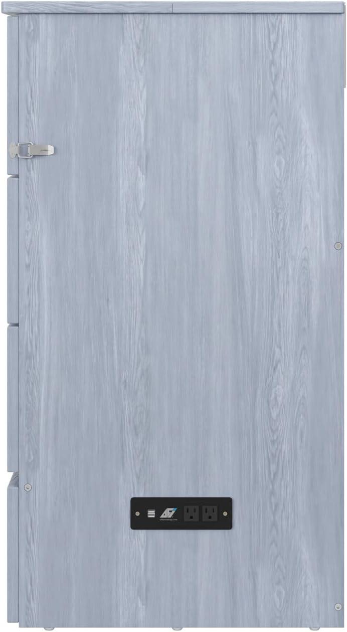 Full Northfield Murphy Bed Chest in Driftwood Grey