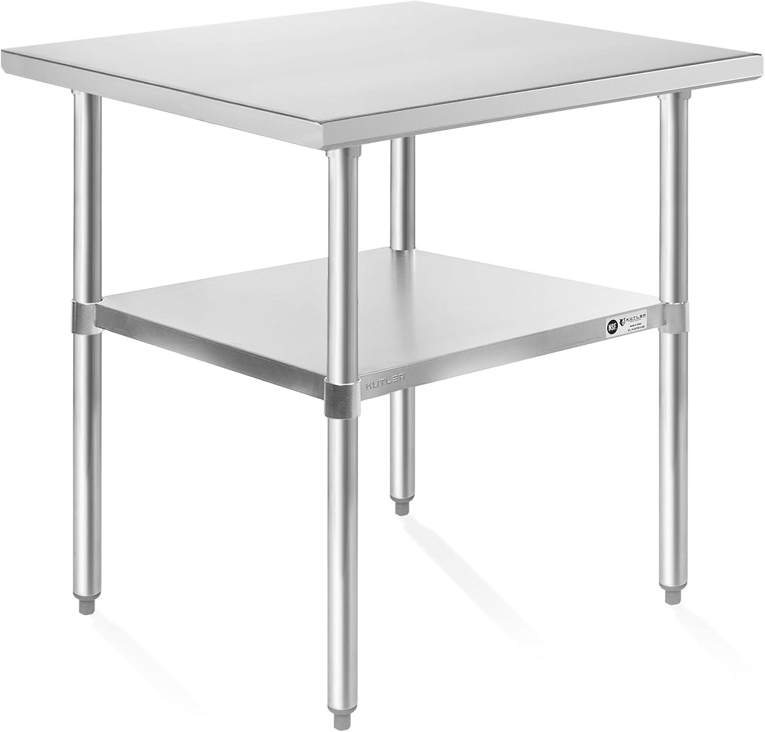 Amgood 30 in. x 24 in. Stainless Steel Table