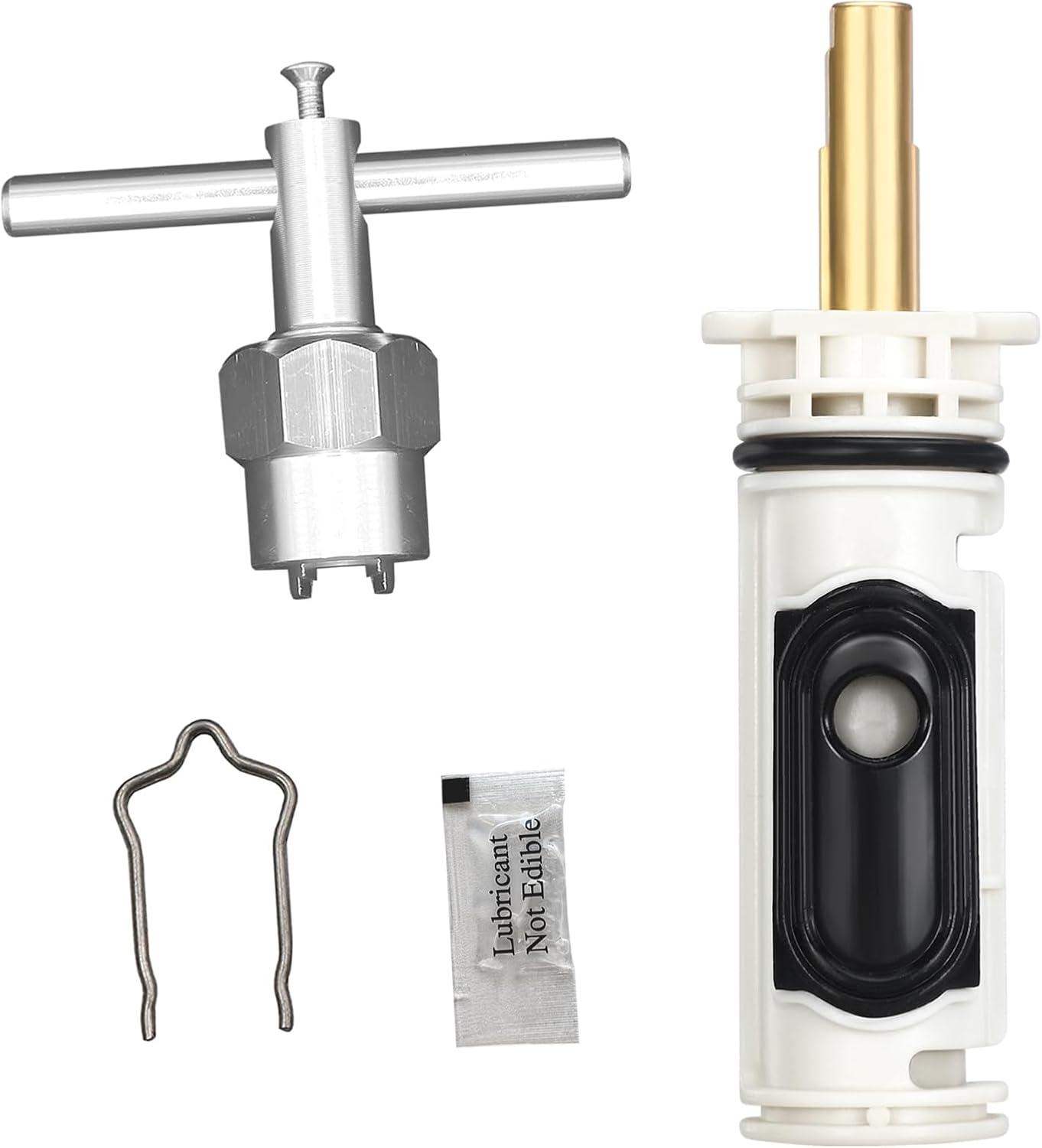 1222 Replacement Cartridge with Moen 104421 Cartridge Puller Removal Tool Retainer Clip Compatible with Moen One-Hanlde Posi Temp 1222B Shower Bathtub Faucet (1222 cartridge +104421 cartridge puller)