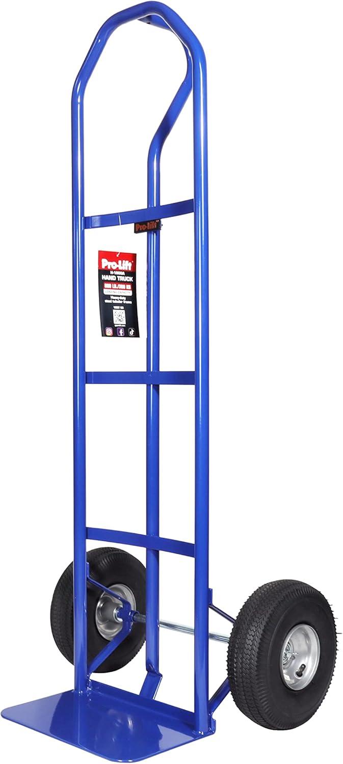 Pro-Lift H-1600A 800 Lbs Hand Truck Heavy Duty with P-Handle and 10-in Wheels