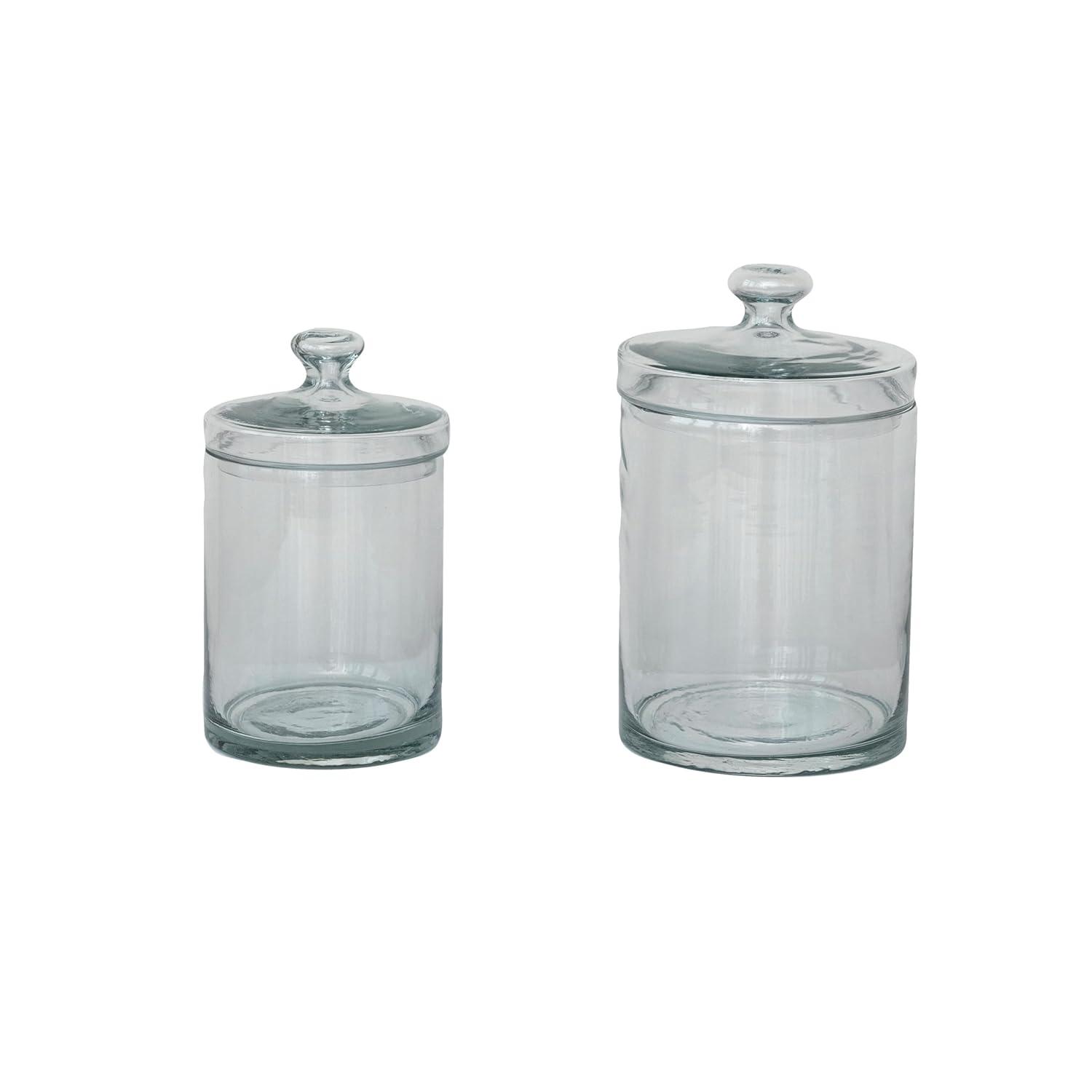 Large Clear Glass Storage Jar with Lid