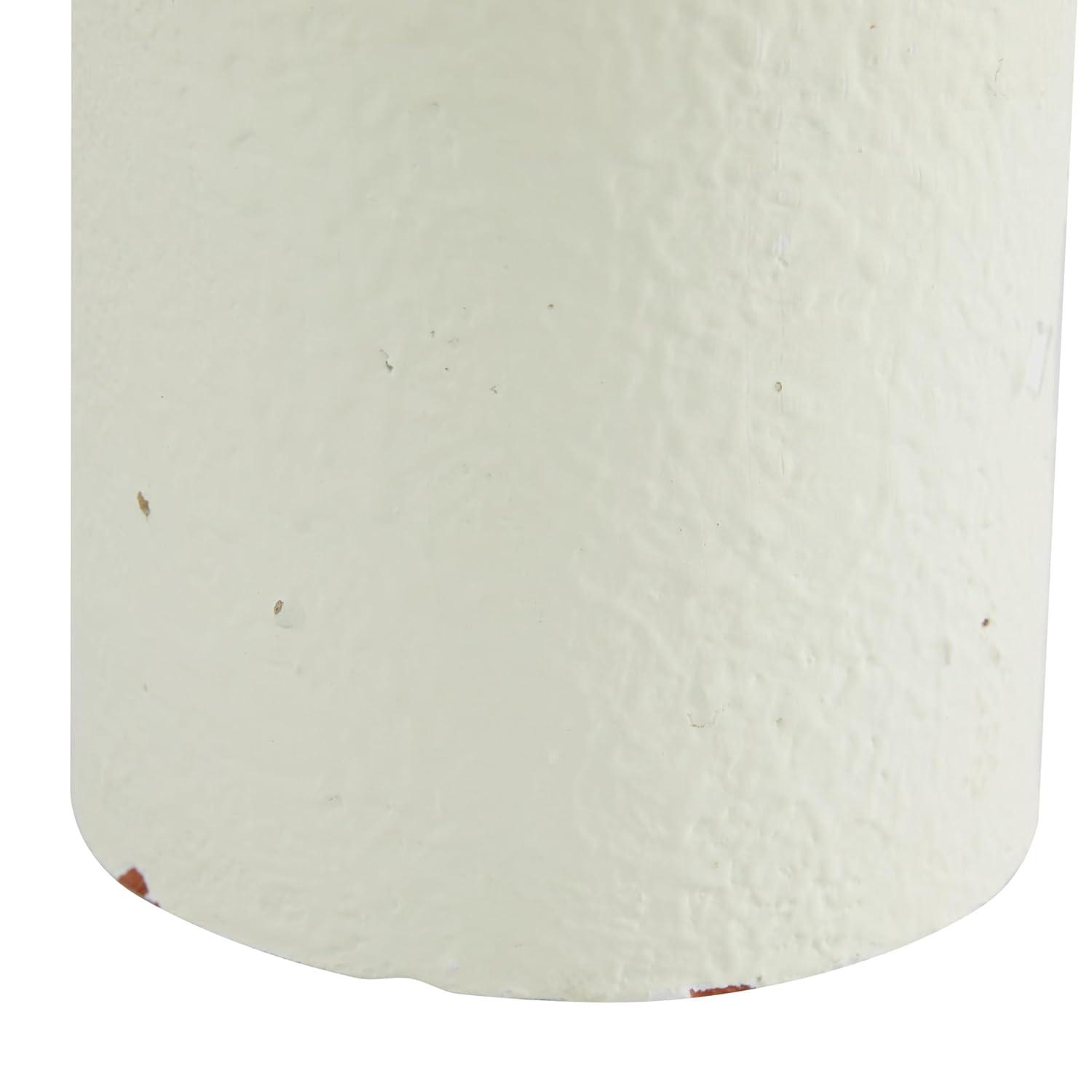 Novogratz Ceramic Decorative White Vase with Terracotta Detailing Set