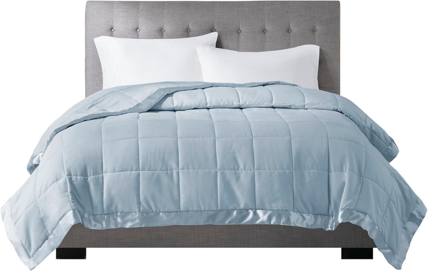 Madison Park Lightweight Down Alternative Blanket with Satin Trim