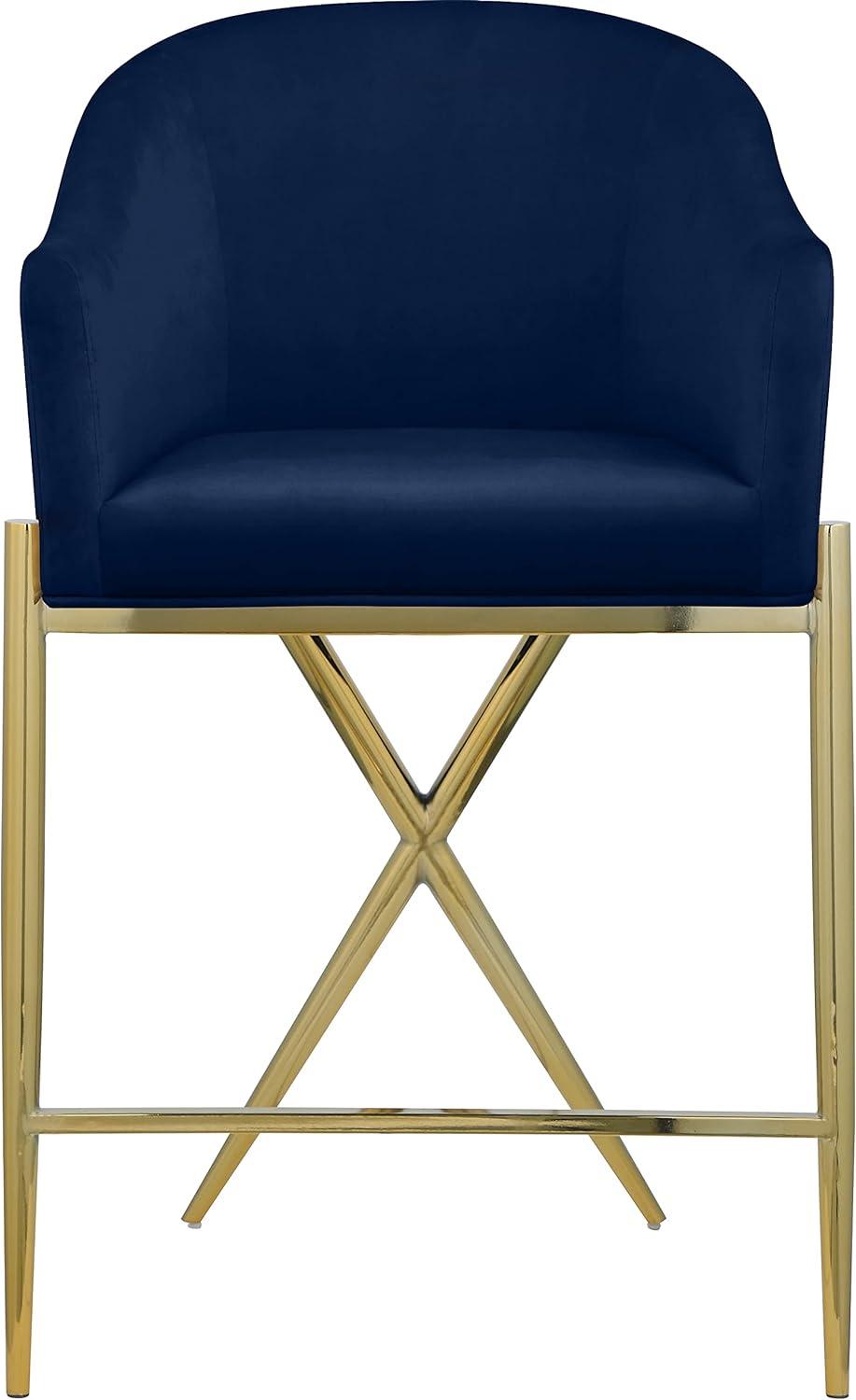 Upholstered 27'' Counter Stool with Metal Frame