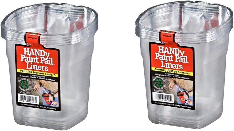 HANDy 2520-CT BER- Paint Pail Liner, 1 qt Capacity, Plastic, Clear - pack of 6