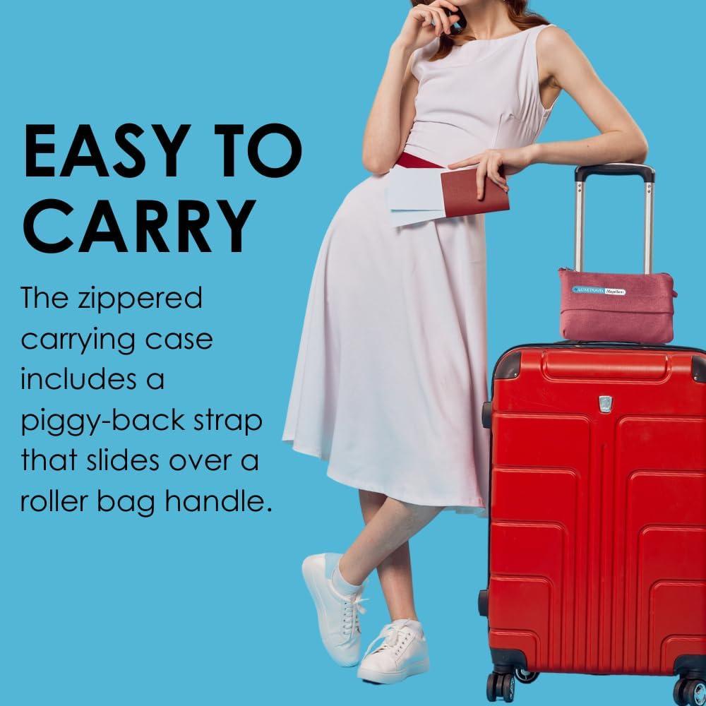 SAGEFINDS Airplane Travel Blanket | Compact Throw Blanket for Camping and Hiking | Converts into a Pillow | Travel Gift | Soft Jersey Knit | Fits in Backpack | Attaches to Luggage | Travel Essential