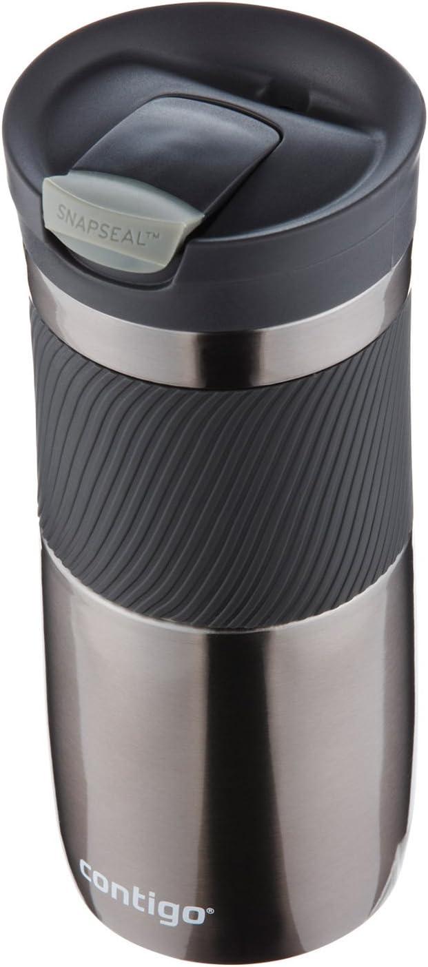 Contigo Snapseal Byron Vacuum-Insulated Stainless Steel Travel Mug, Gunmetal, 16 oz