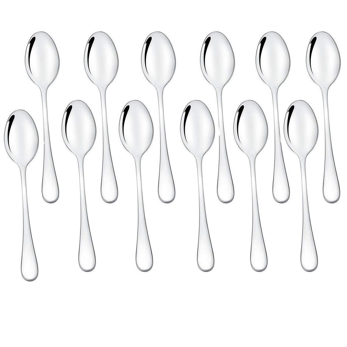 Demitasse Espresso Spoons Set of 12, Mini Coffee Spoon, 18/10 Stainless Steel Small Spoons for Dessert, Tea, Appetizer, 4.7